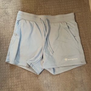 Light blue champion shorts, size small